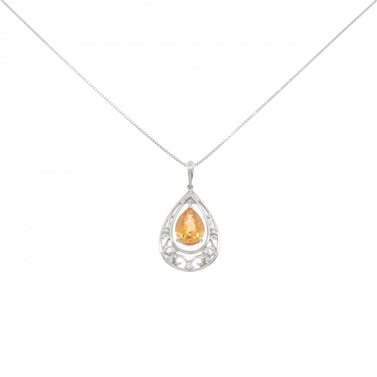 PT900/PT850 ガーネット ネックレス 2.42CT