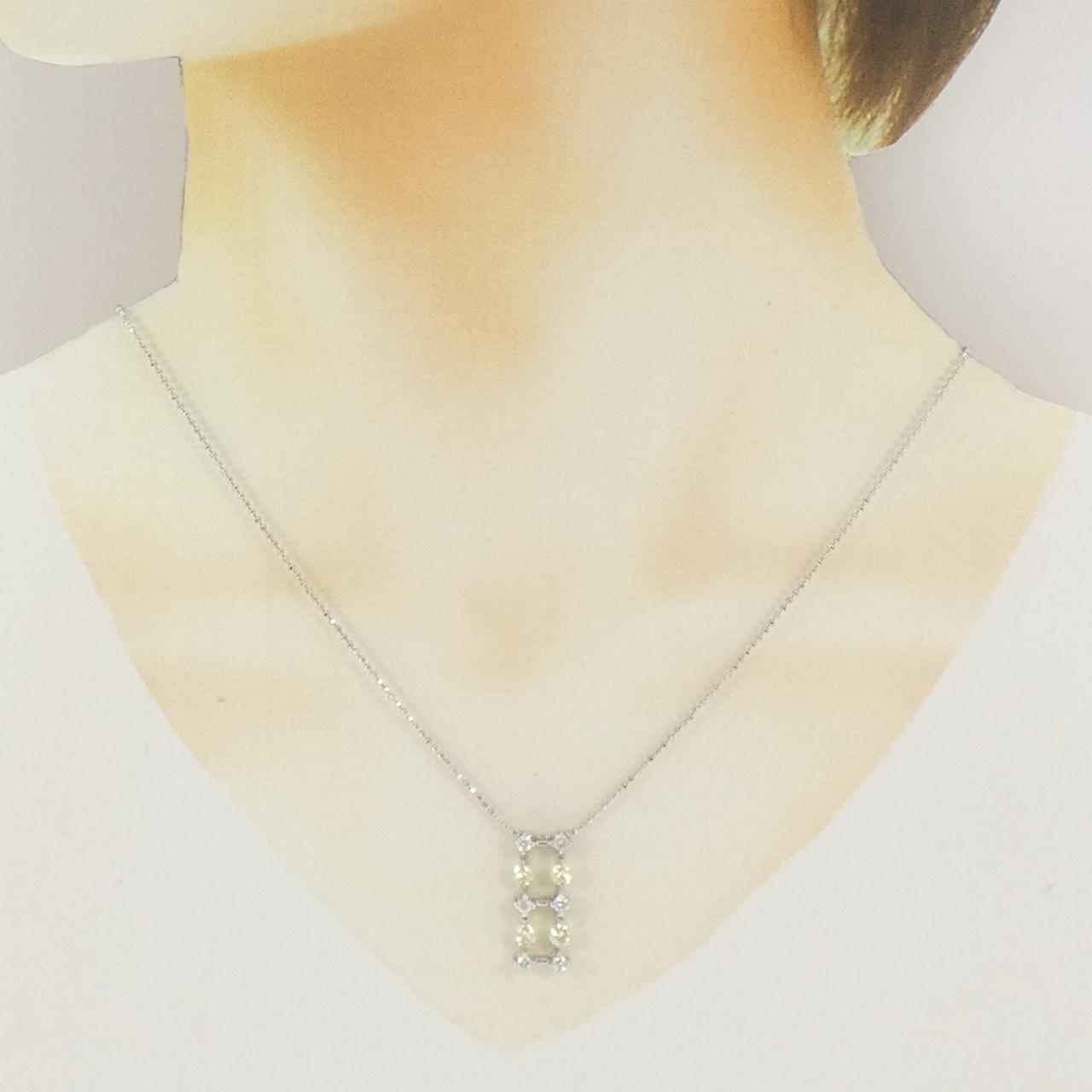 K18WG ダイヤモンド ネックレス 0.754CT