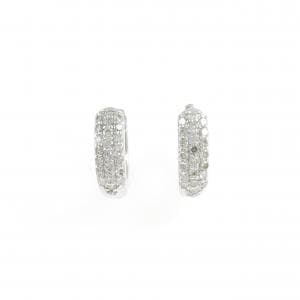 K18WG パヴェ ダイヤモンド ピアス 0.30CT