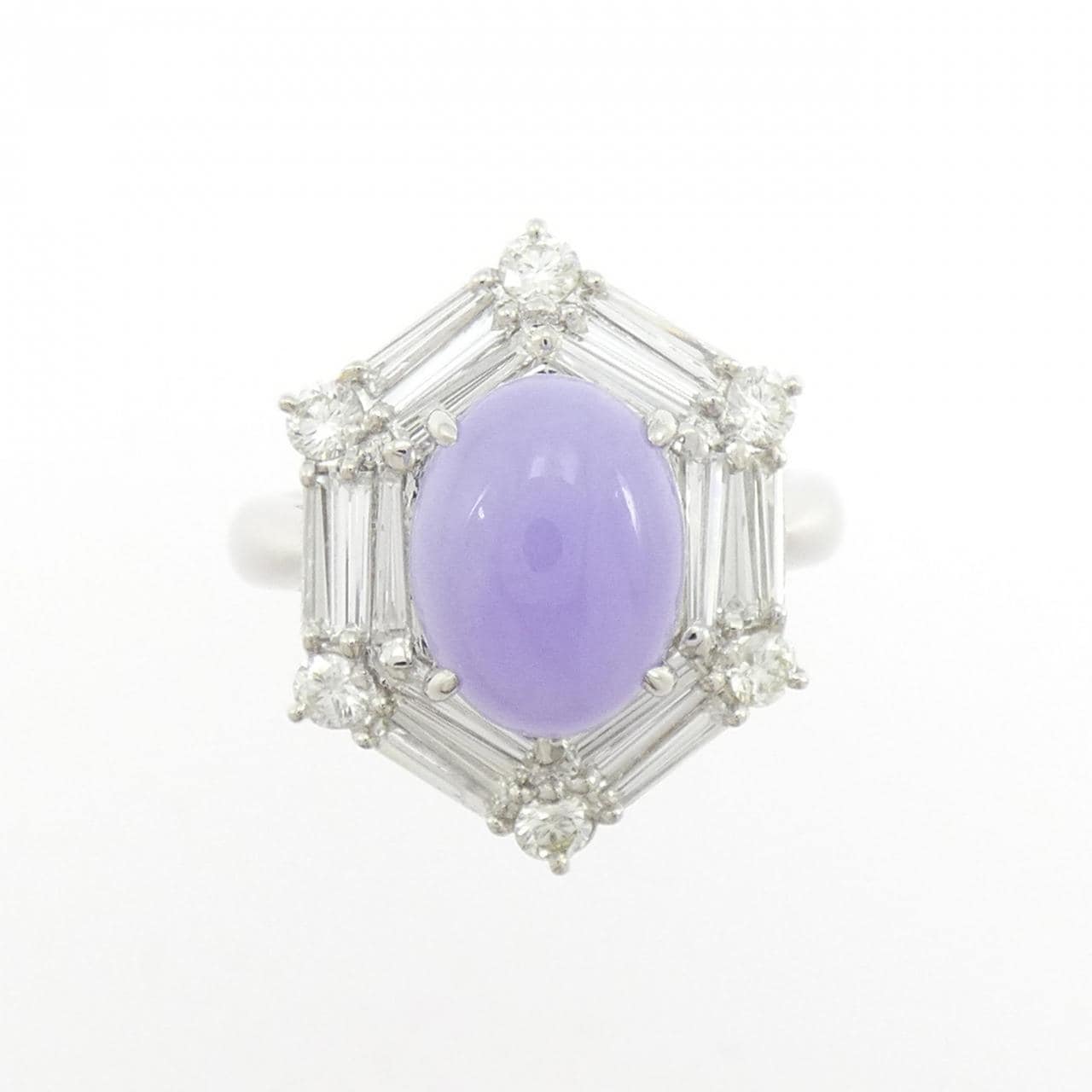 PT900 ラベンダーヒスイ リング 3.35CT