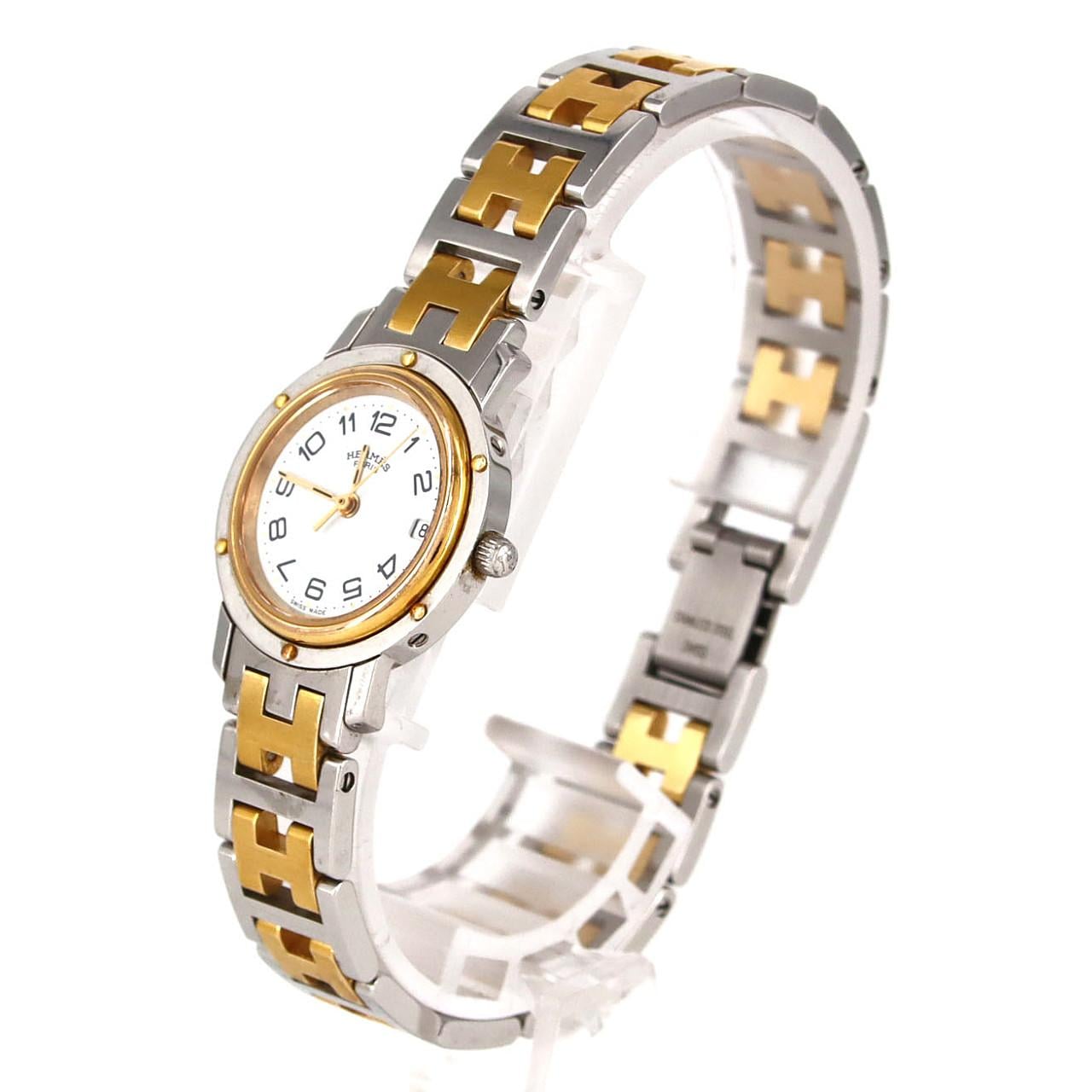 【ノーメンテナンス還元価格】エルメス クリッパー コンビ CL3.240 SSxGP クォーツ