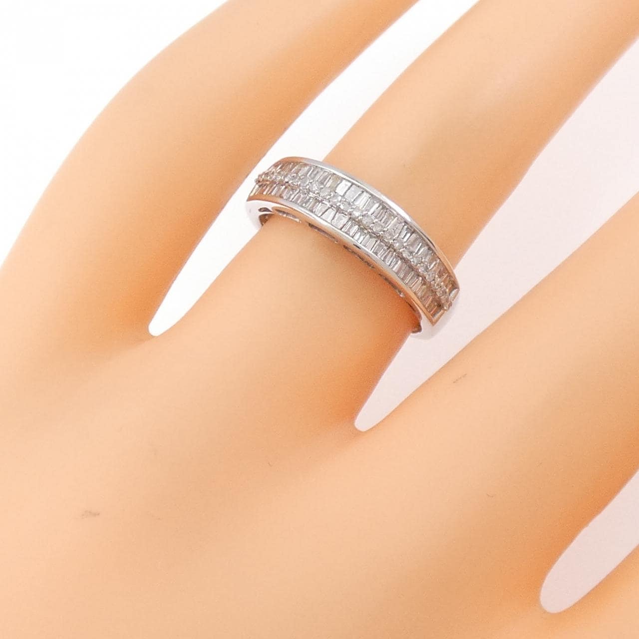 K18WG ダイヤモンド リング 0.35CT