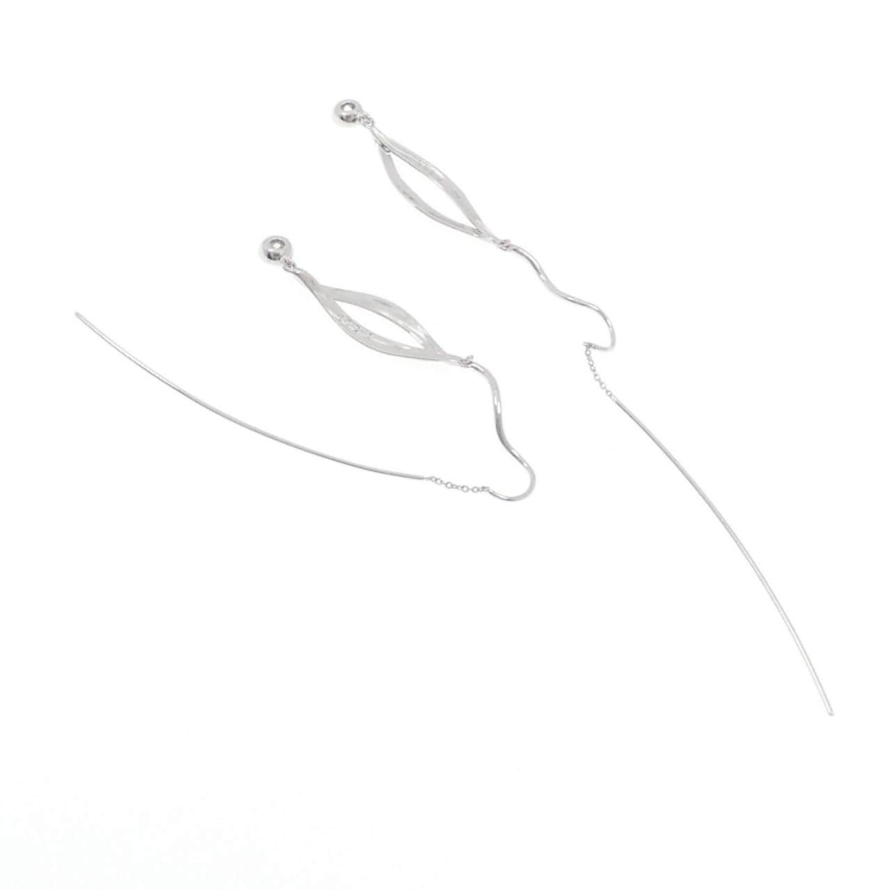 K18WG ダイヤモンド ピアス 0.411CT