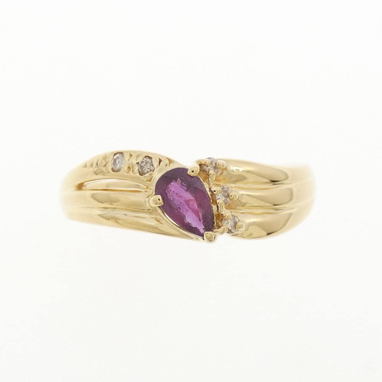 K18YG ルビー リング 0.27CT