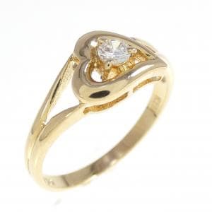 K18YG ハート ダイヤモンド リング 0.10CT