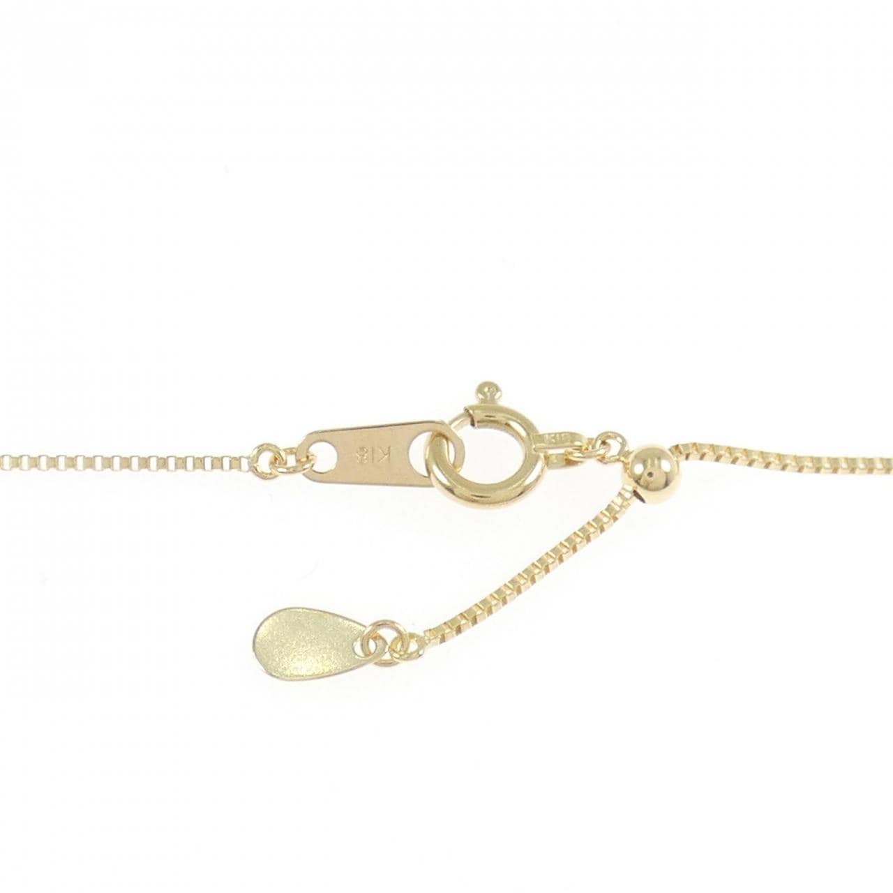 K18YG Initial A Diamond Necklace 0.02CT