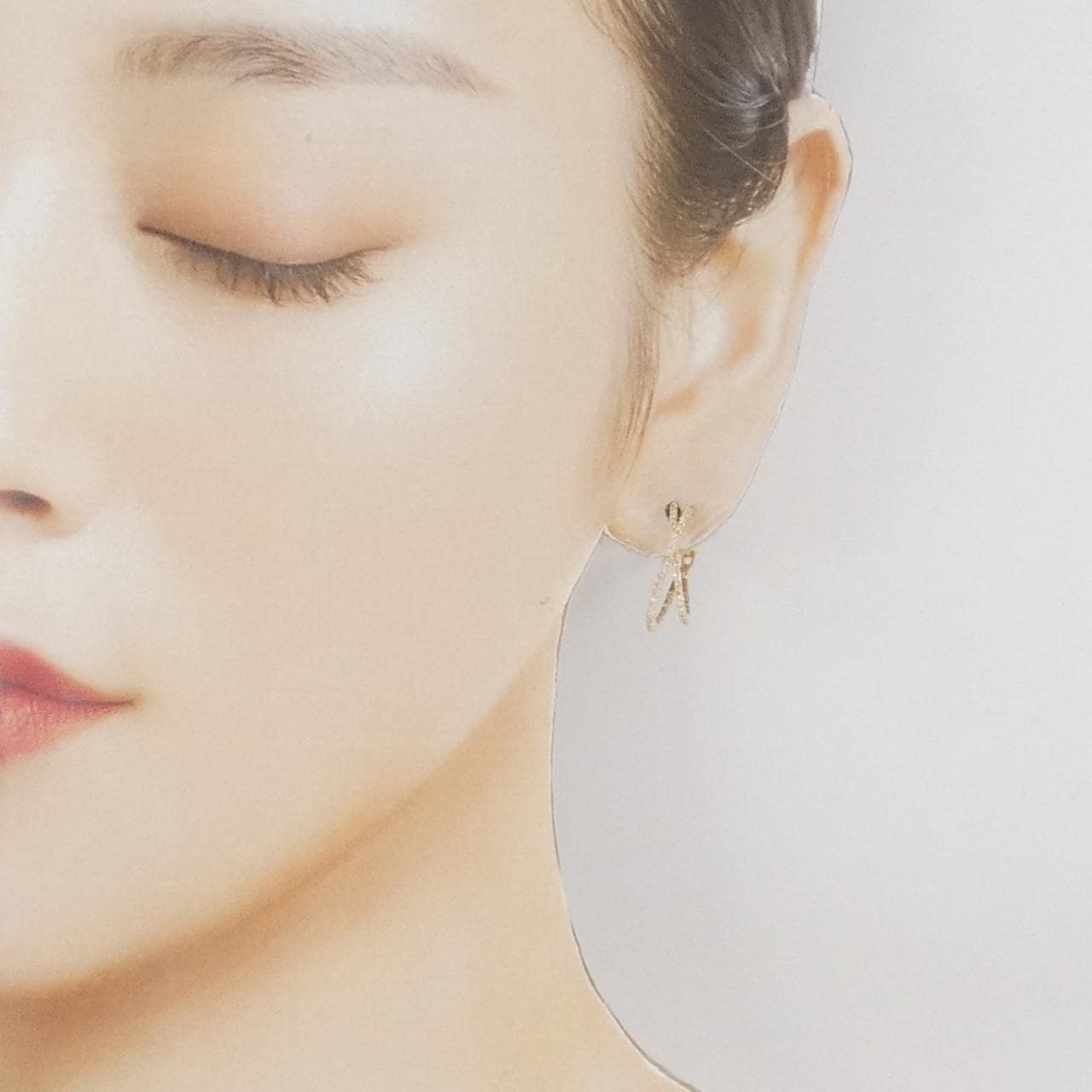 K18YG ダイヤモンド ピアス 0.25CT 片耳