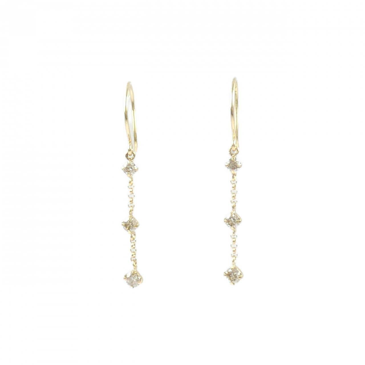 K18YG钻石耳环0.30CT