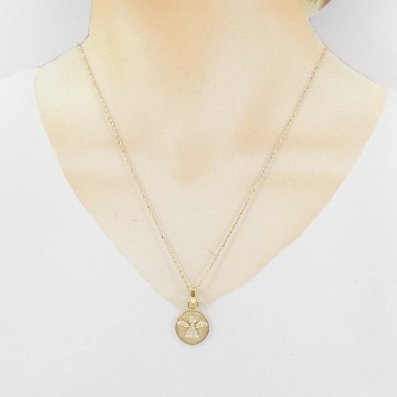 K18YG エンジェル ダイヤモンド ネックレス