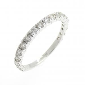 K18WG ハーフエタニティ ダイヤモンド リング 0.49CT