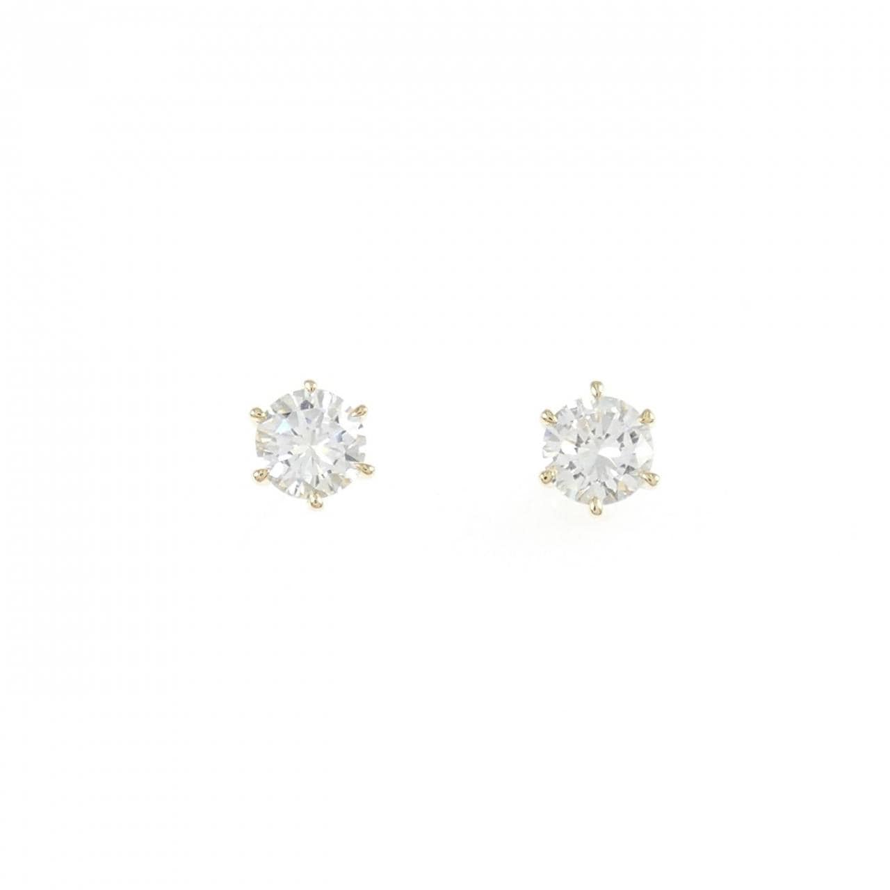 【リメイク】K18YG/ST ダイヤモンド ピアス 0.242CT 0.248CT E-F VVS2-VS1 VG-GOOD