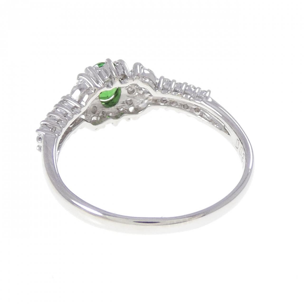 PT900 グリーンガーネット リング 0.34CT