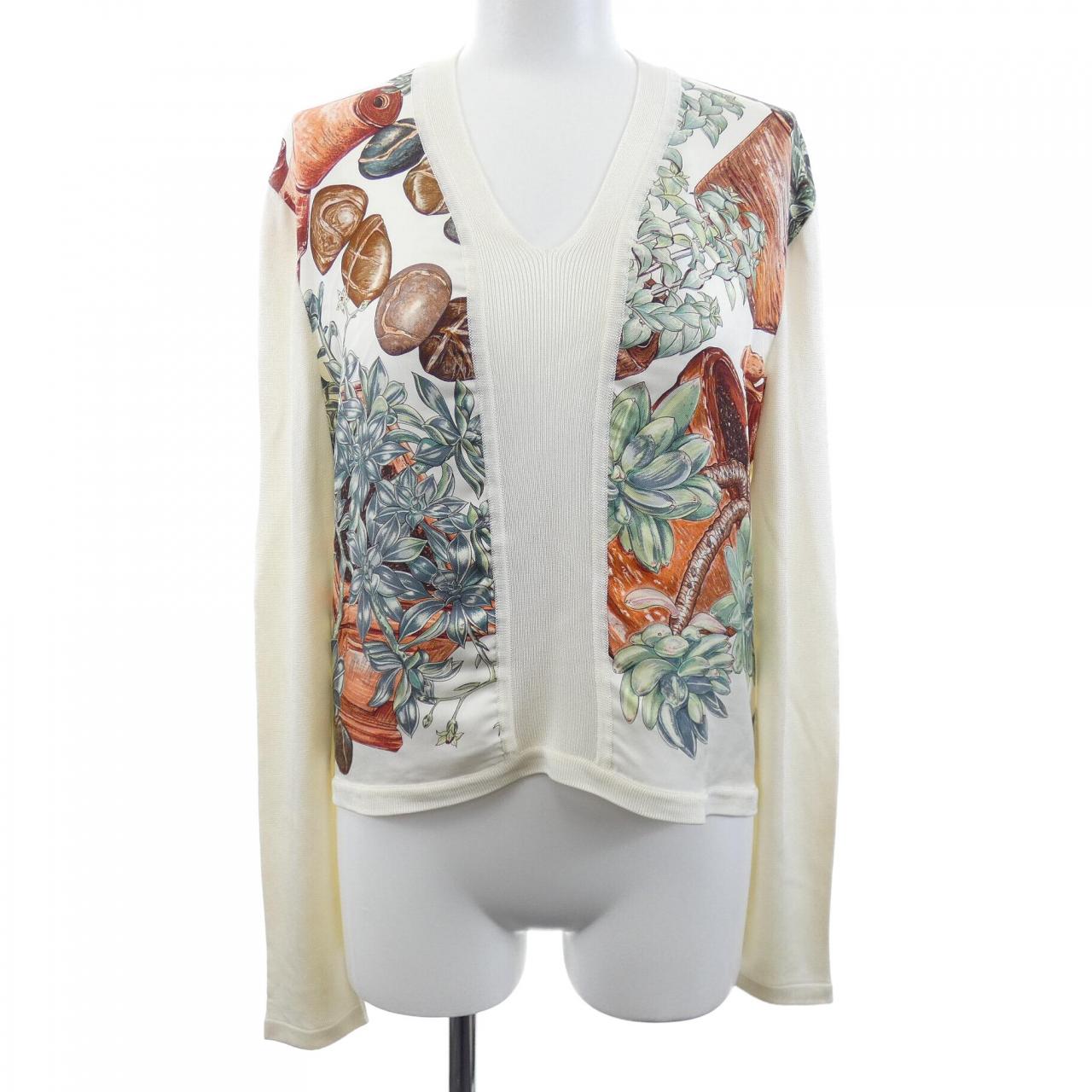 【ヴィンテージ】エルメス HERMES JARDIN SECRET ツイルレーヌ. ニット