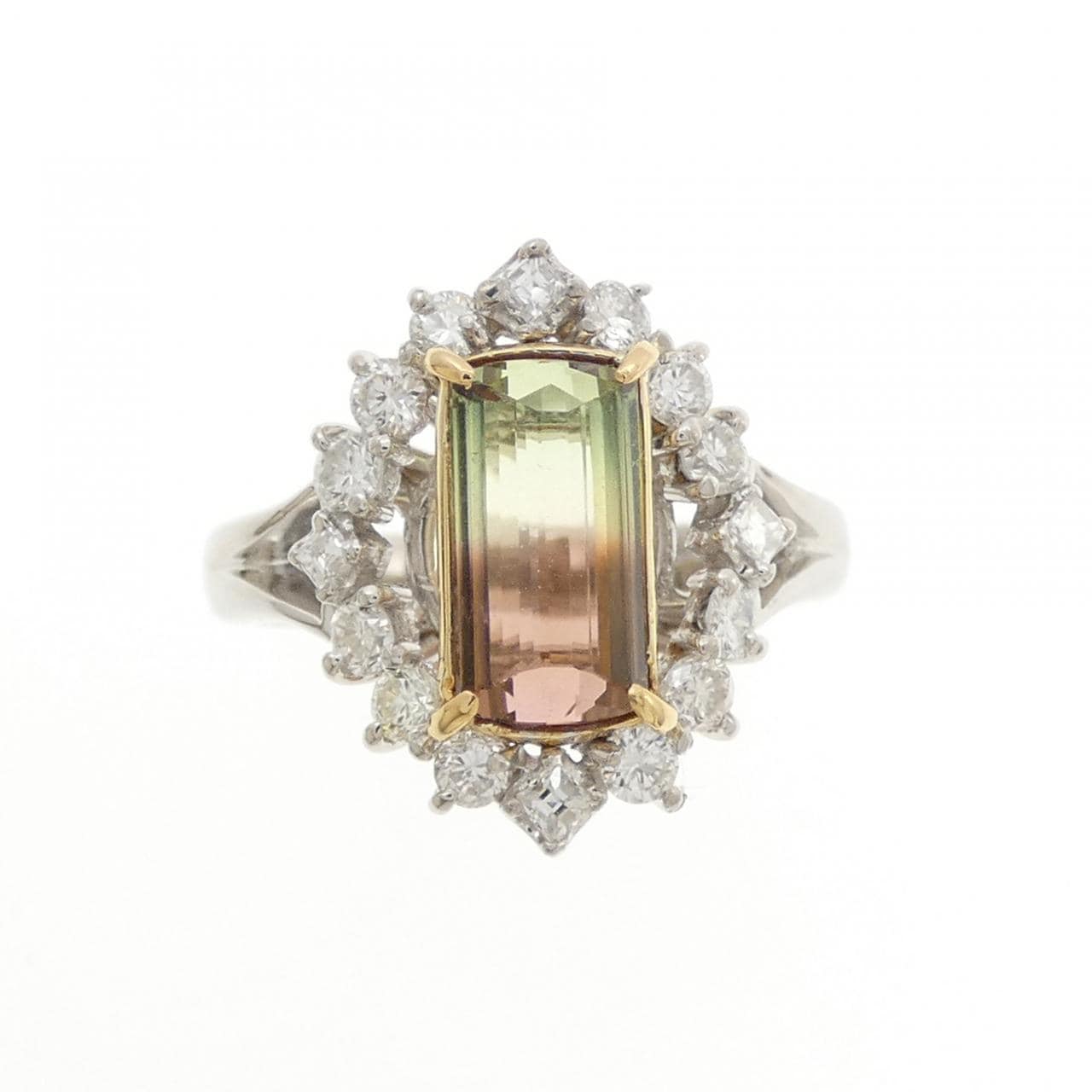 PT900/K18YG トルマリン リング 1.87CT
