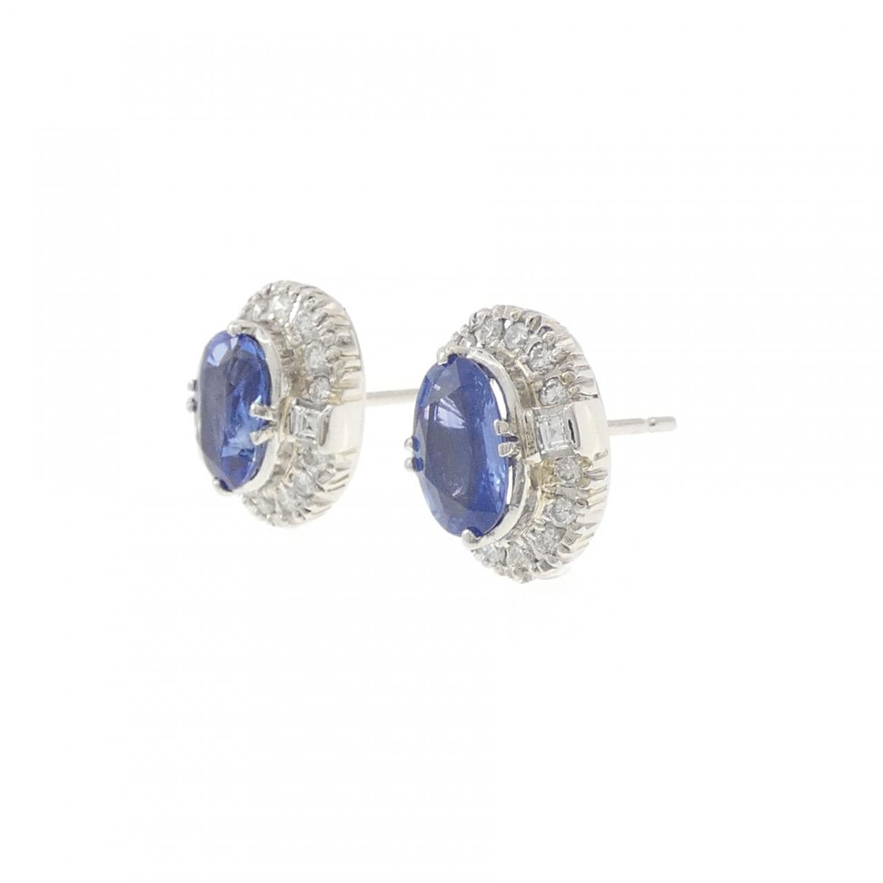 PT900 サファイヤ ピアス 4.96CT