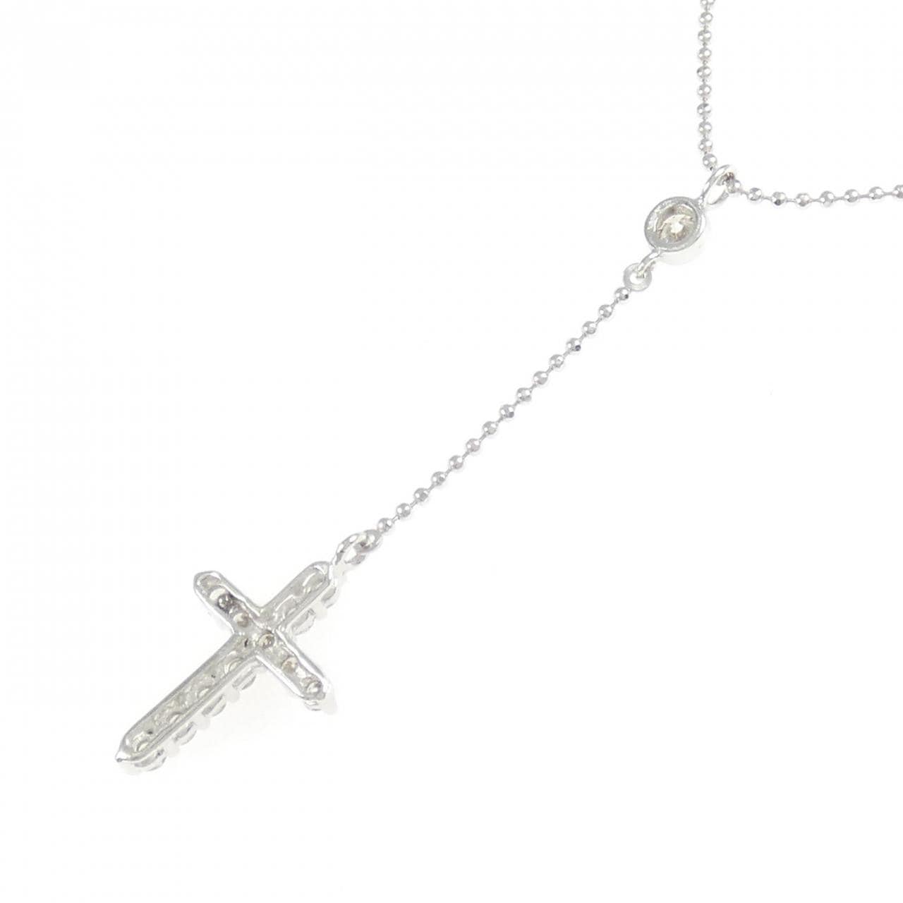 PT900/PT850 クロス ダイヤモンド ネックレス 0.30CT