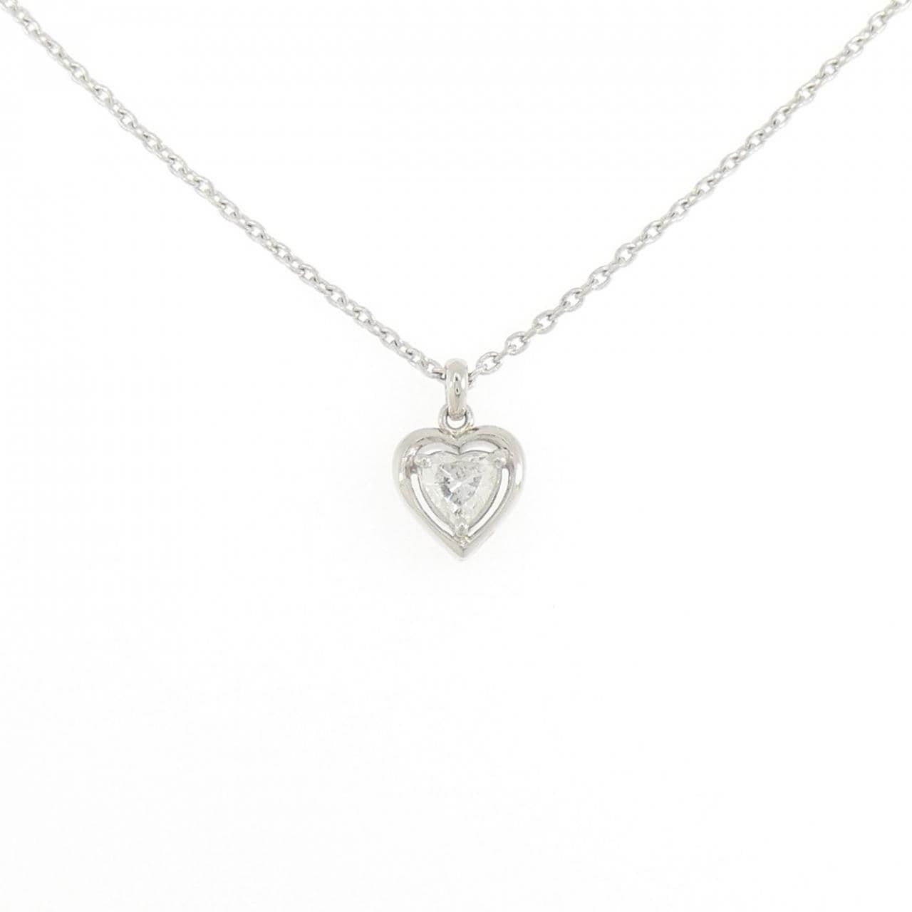 PT900 ハート ダイヤモンド ネックレス 0.27CT