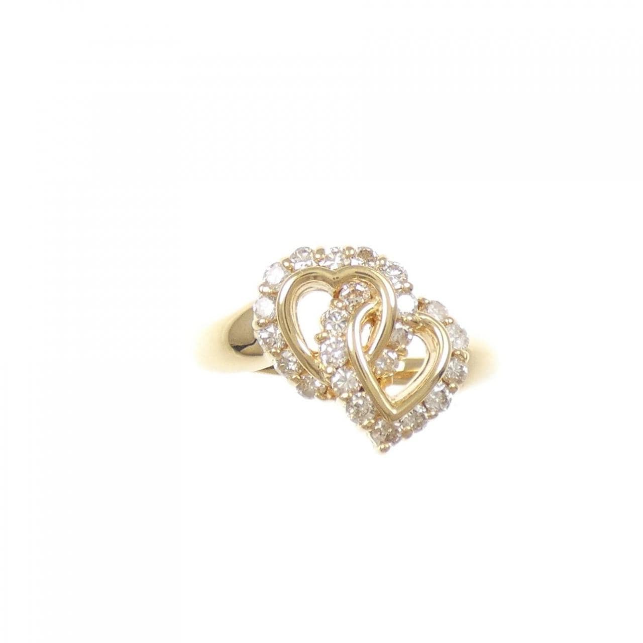 K18YG ハート ダイヤモンド リング 0.43CT
