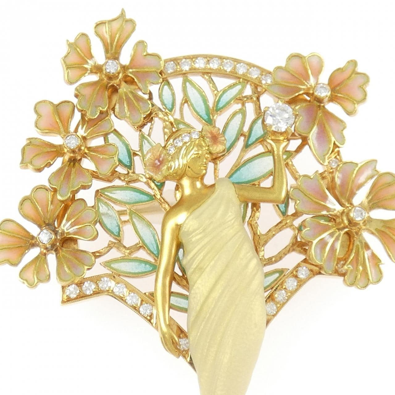 マリエラ カラーストーン ブローチ