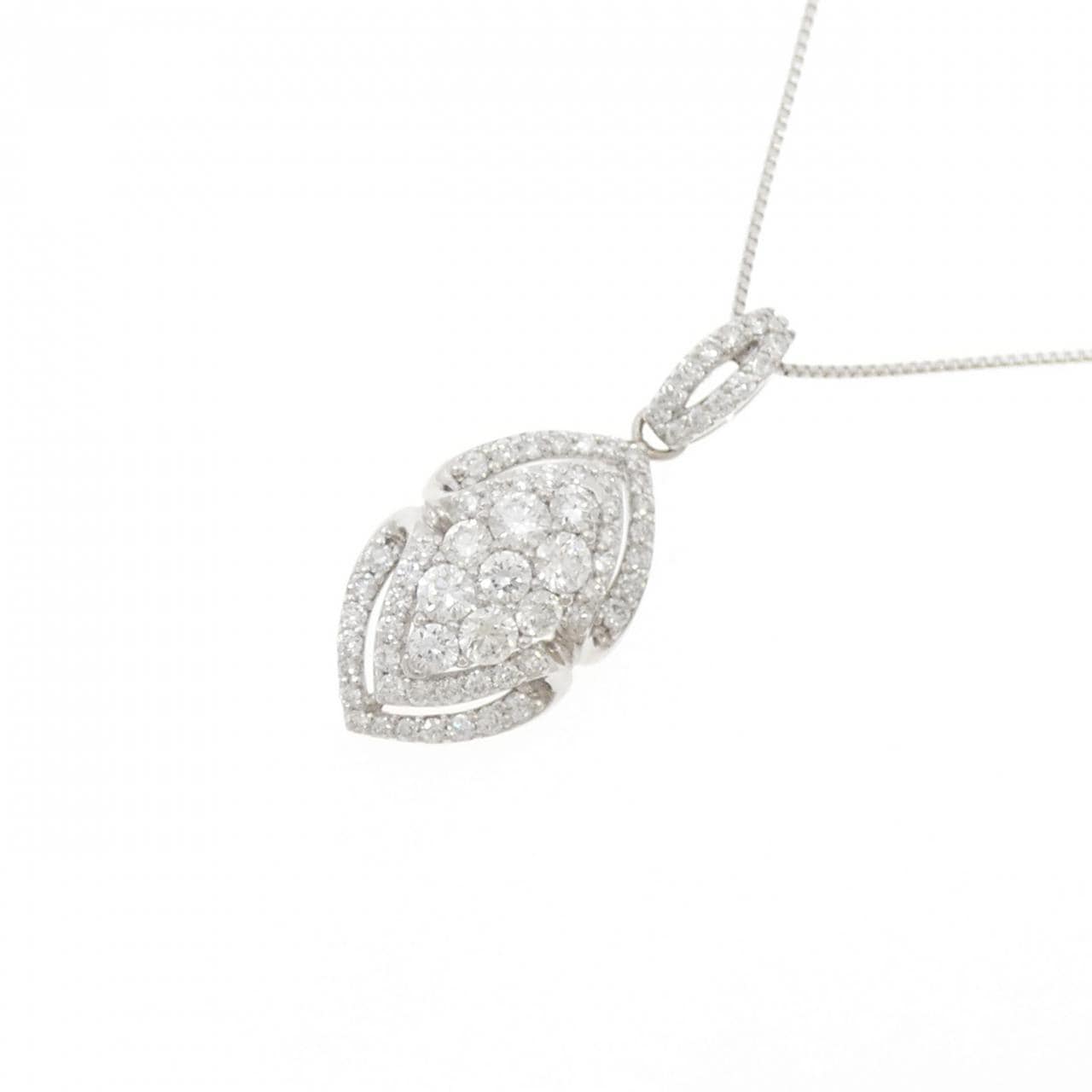 K18WG ダイヤモンド ネックレス 0.78CT