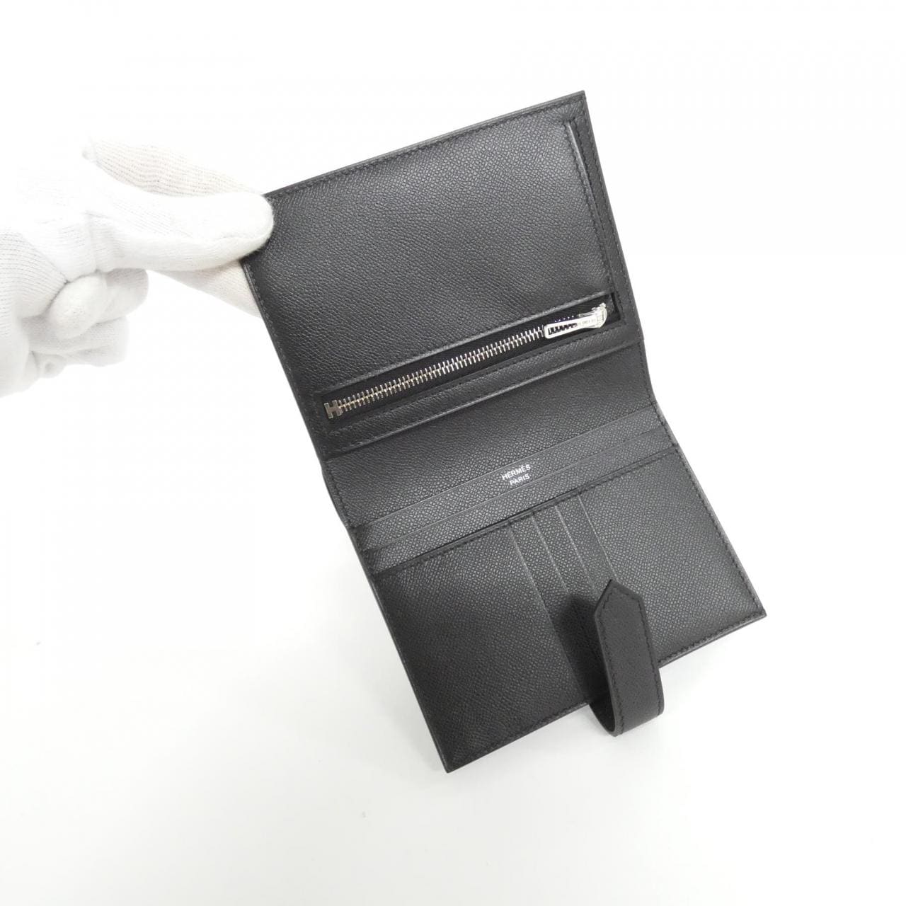 【未使用品】エルメス ベアン コンパクト モノクローム 085916CH 財布