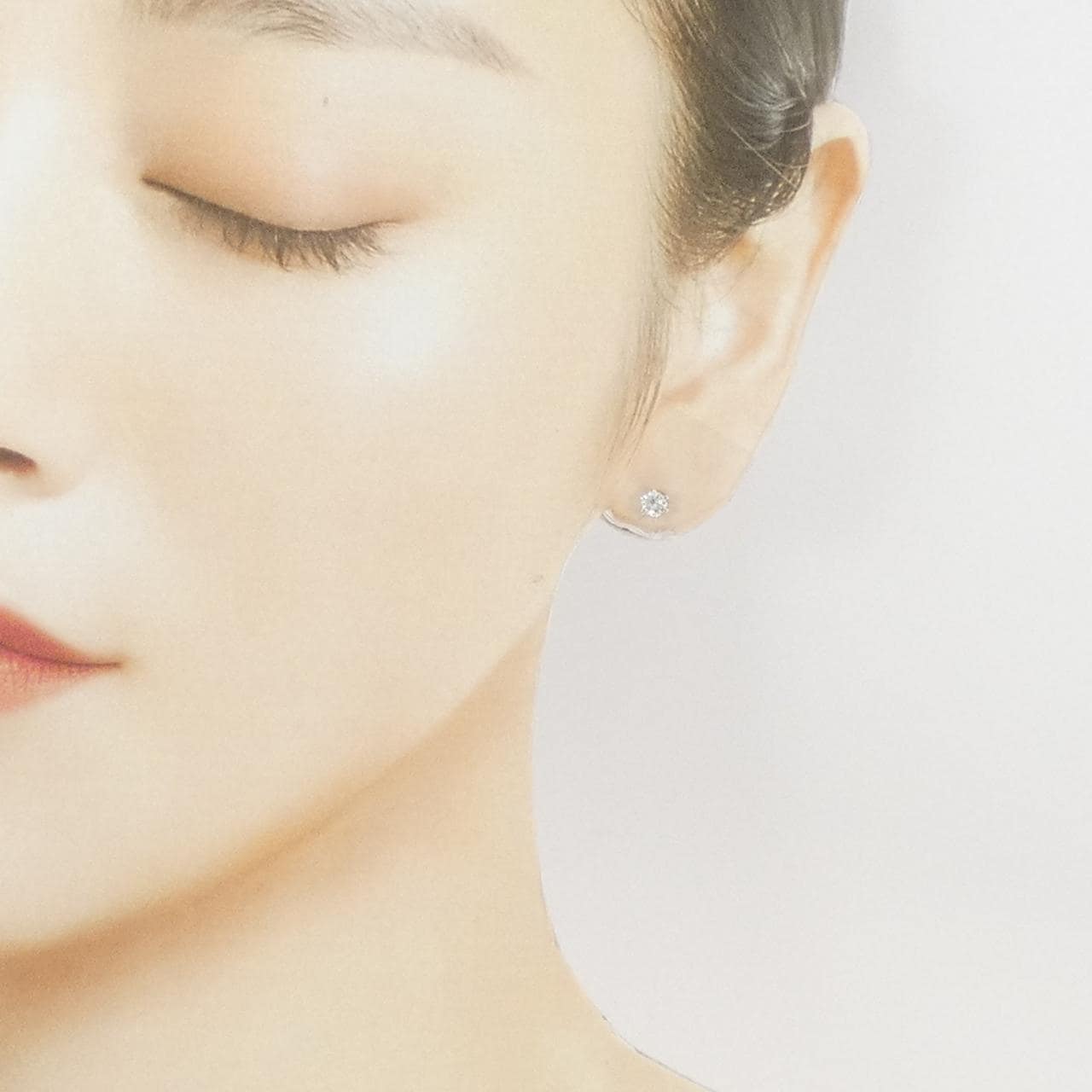 PT/PT900 ソリティア ダイヤモンド ピアス 0.40CT