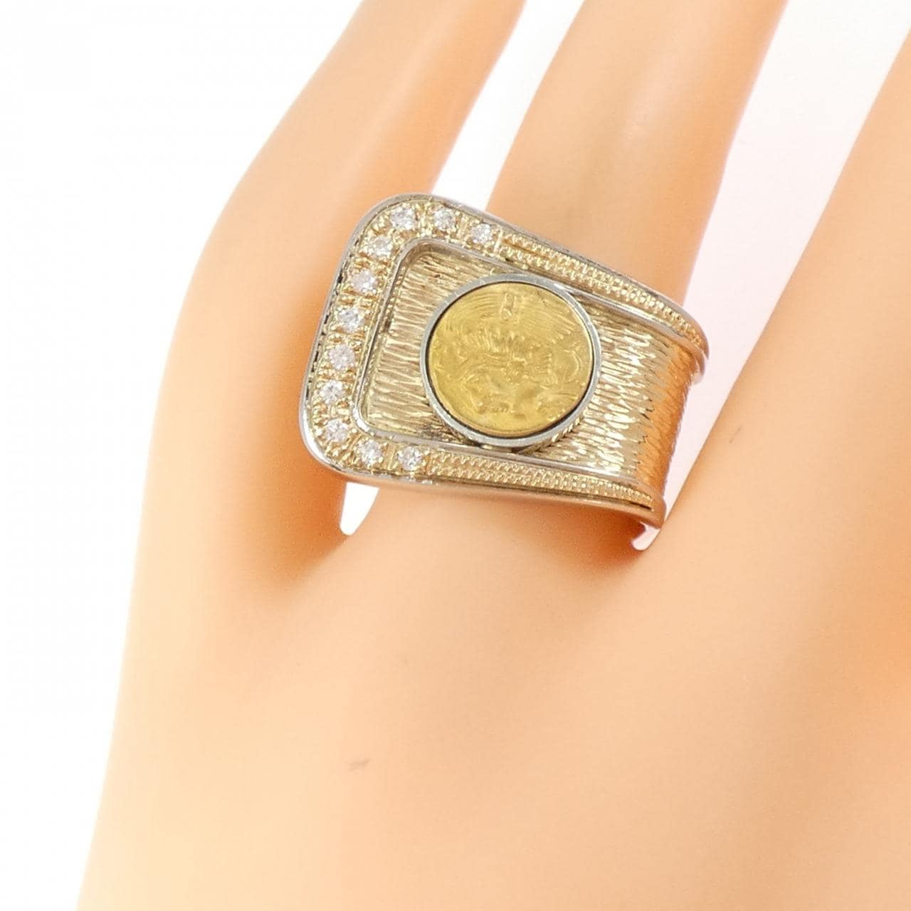 K18YG/K10YG/PT900 ダイヤモンド リング 0.15CT