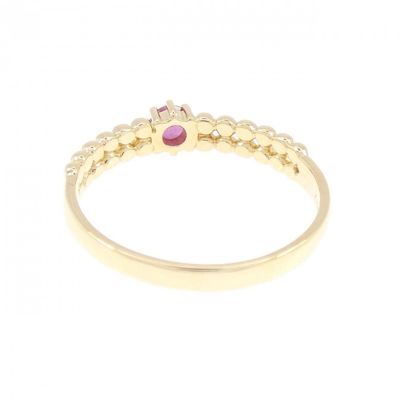 K18YG ルビー リング 0.13CT