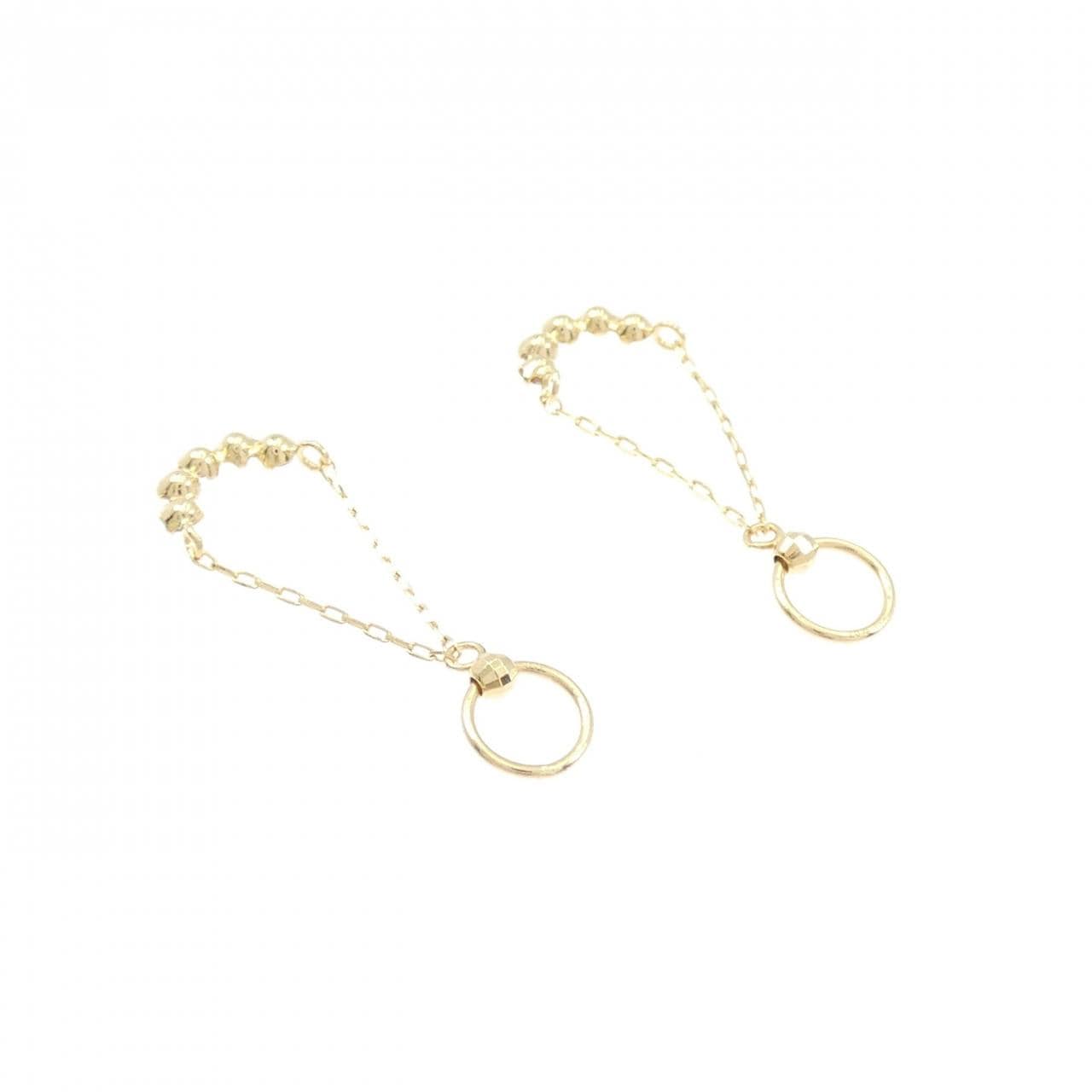 K18YG ダイヤモンド ピアスパーツ 0.14CT