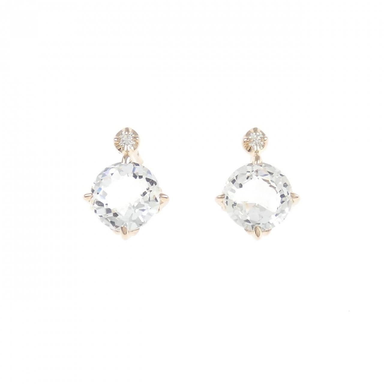 K18PG クオーツ ピアス