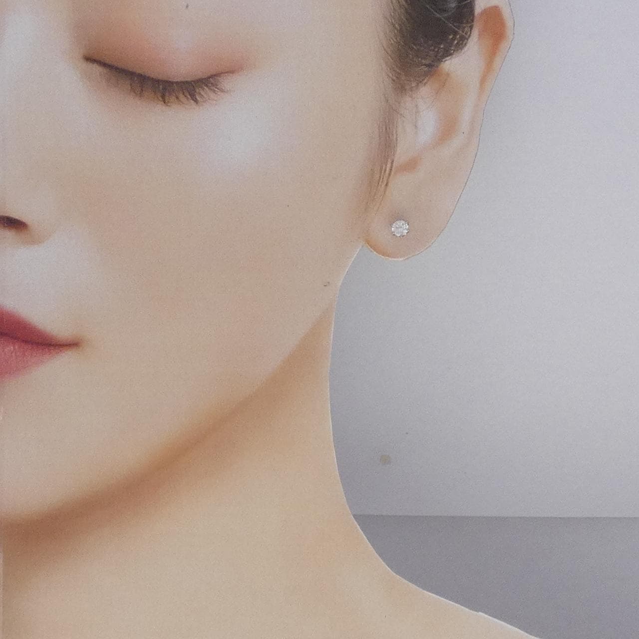 PT900 ソリティア ダイヤモンド ピアス 0.472CT