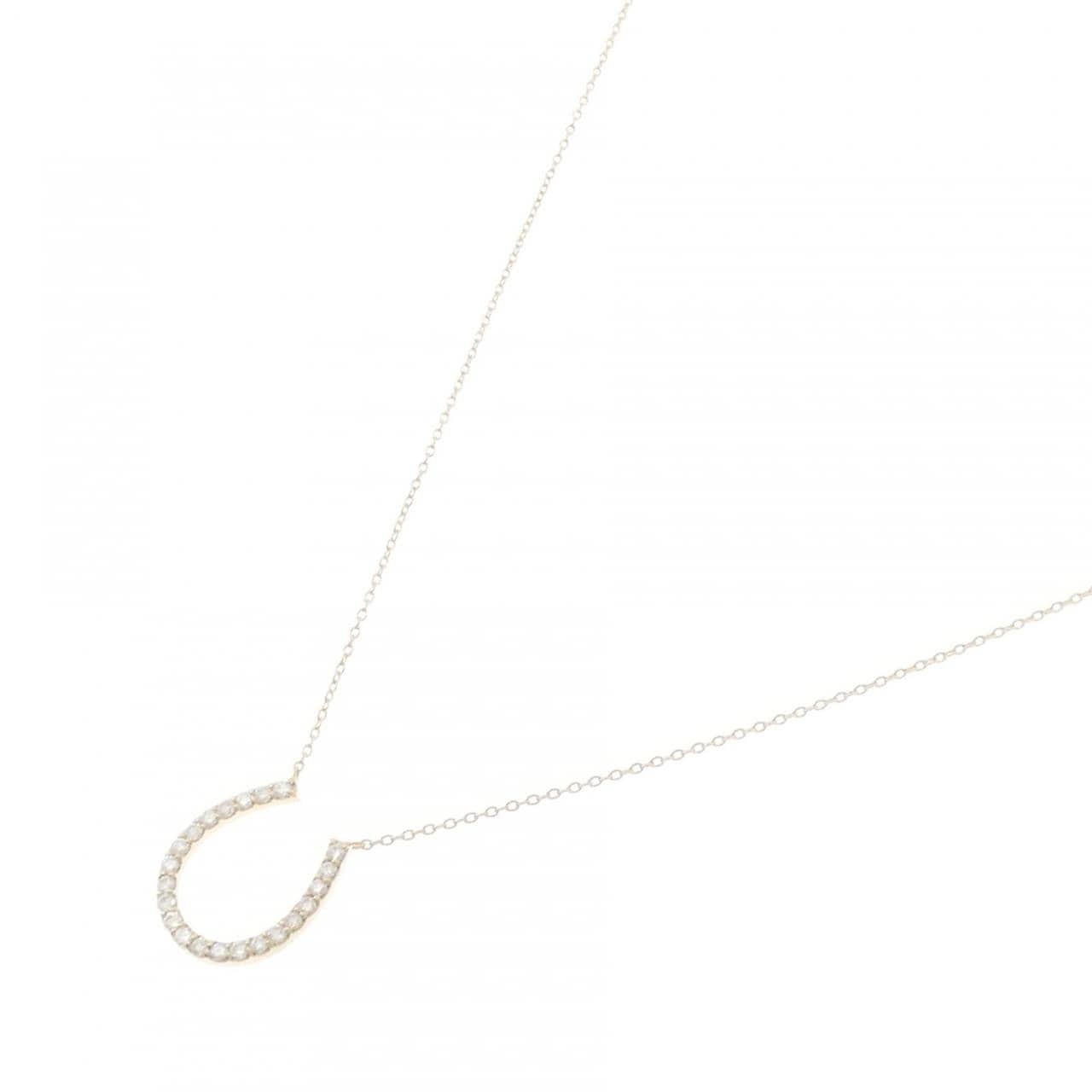 【リメイク】K10YG ホースシュー ダイヤモンド ネックレス 0.30CT