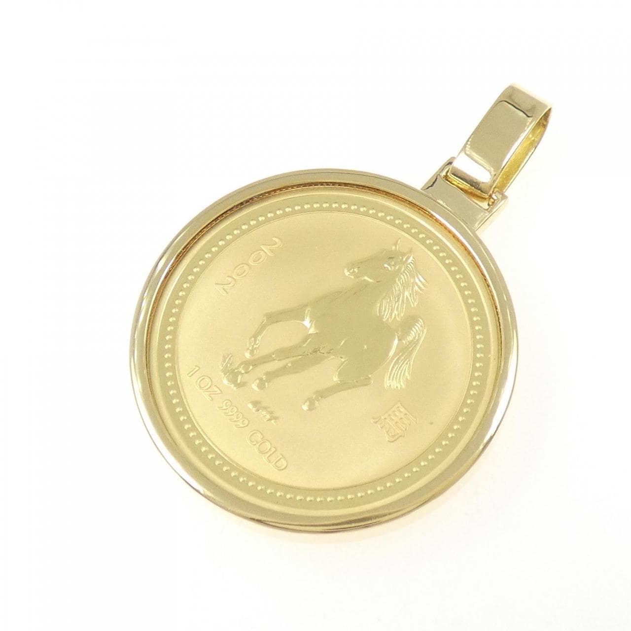 K18YG(枠) コイン ペンダント