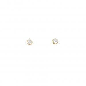 K18YG ソリティア ダイヤモンド ピアス 0.17CT