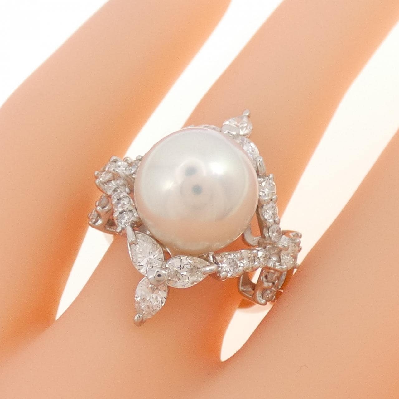 PT900 白蝶パール リング 11.1mm