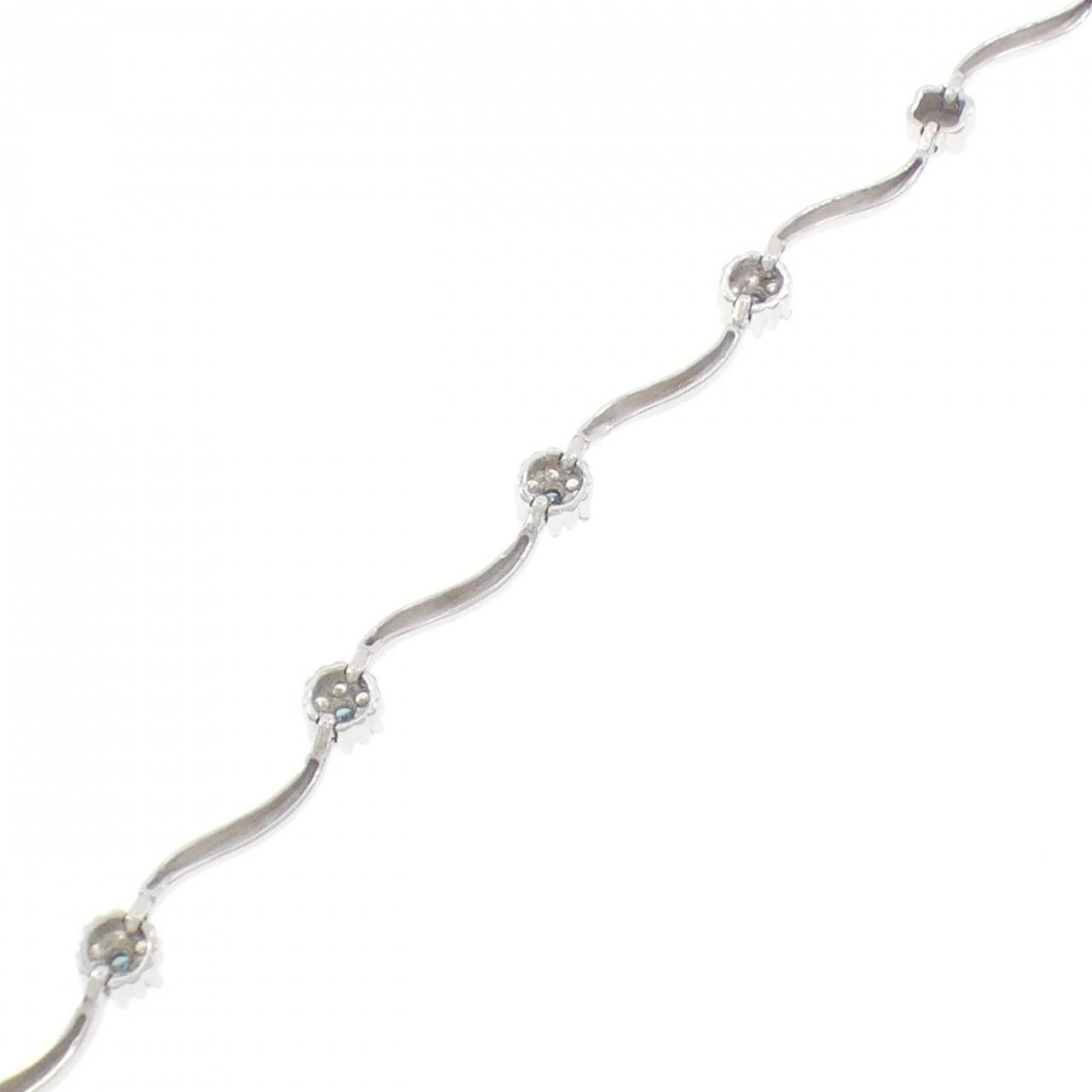 K14WG ダイヤモンド ブレスレット 0.24CT