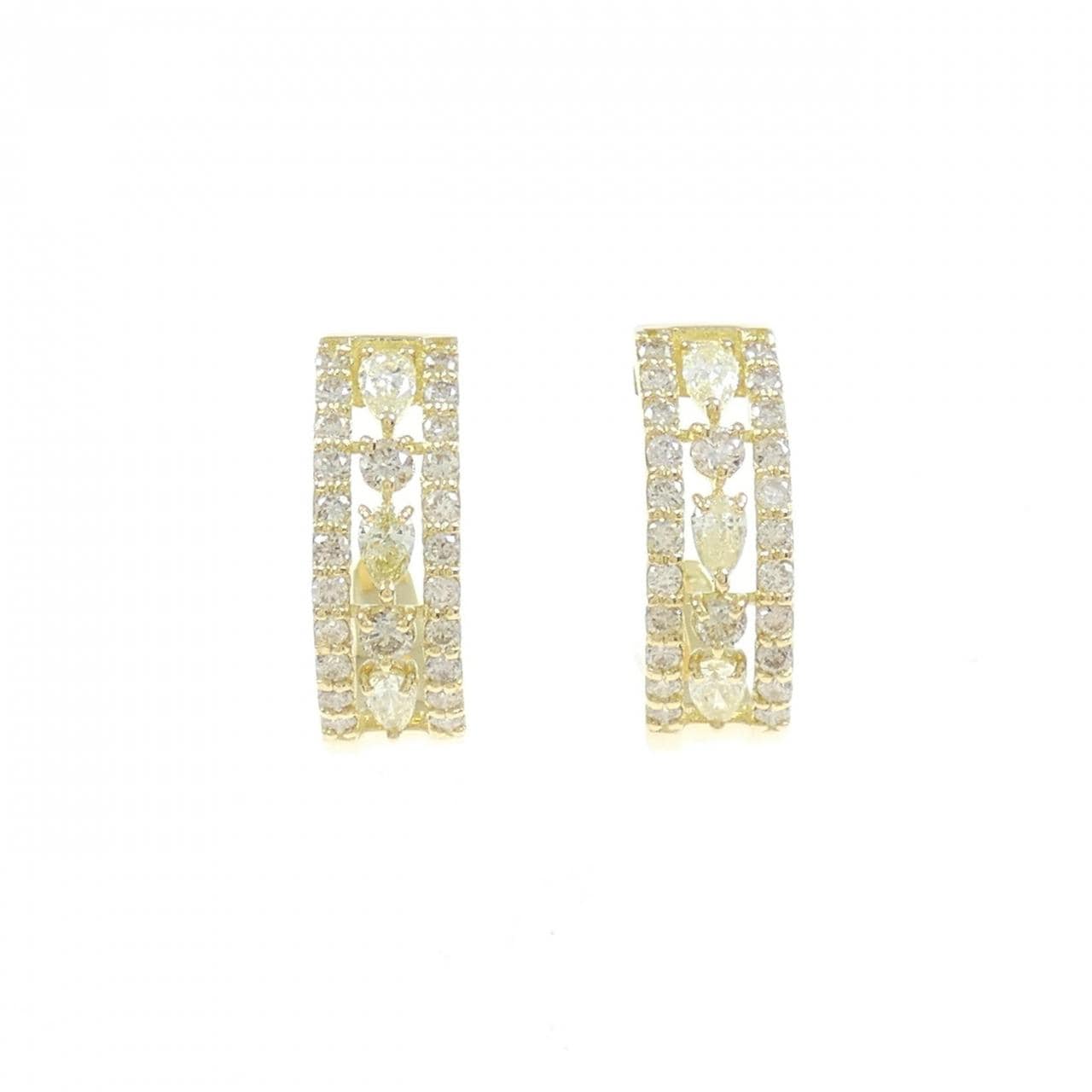【新品】K18YG ダイヤモンド ピアス 0.60CT