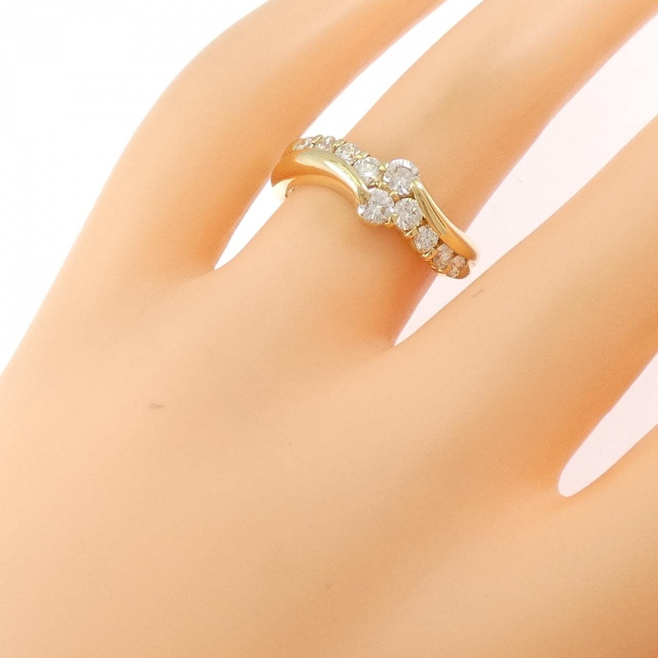 K18YG ダイヤモンド リング 0.70CT