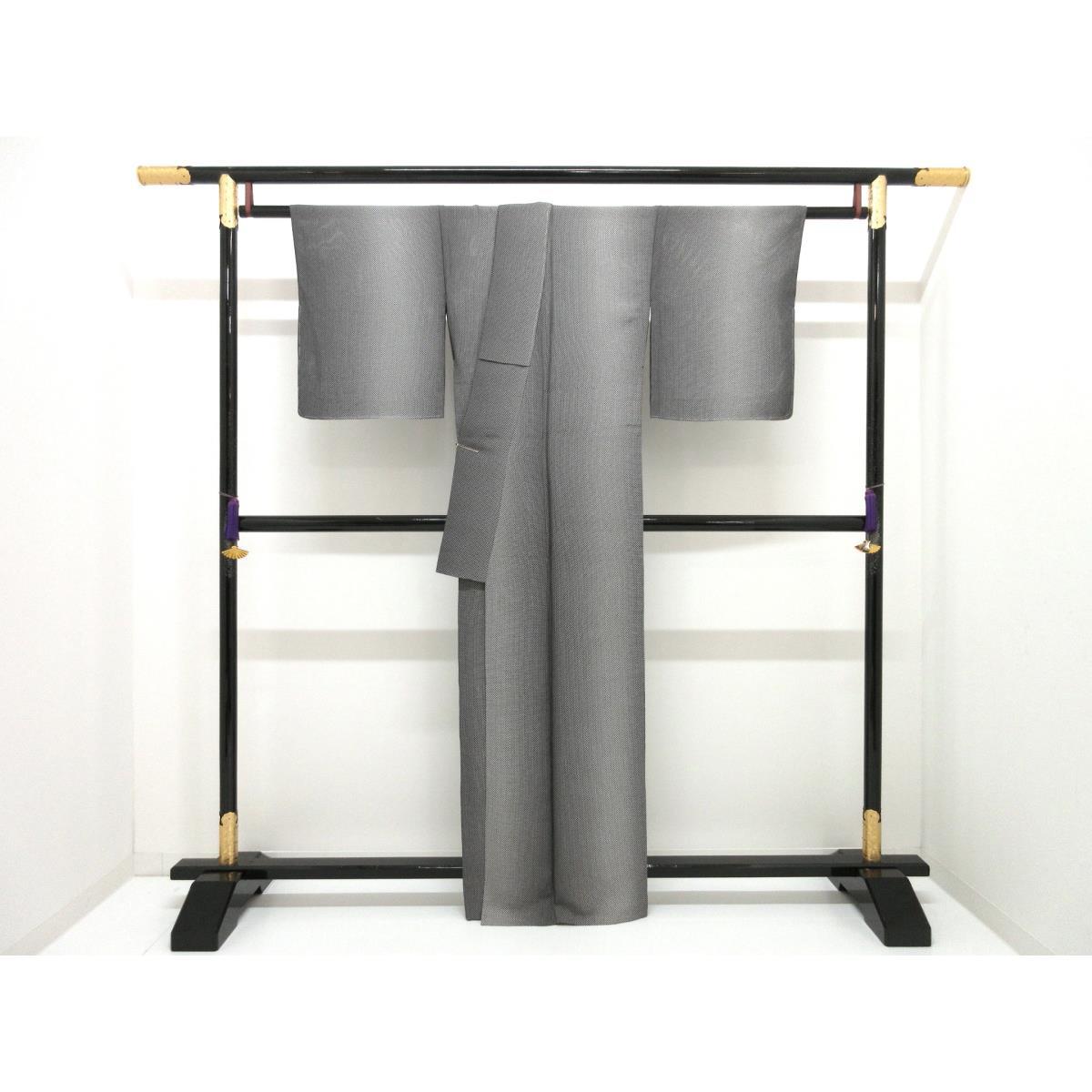 【未使用品】単衣　竪絽織小紋