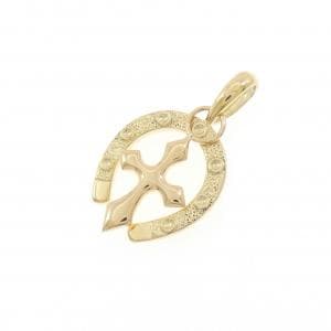 K18YG クロス×ホースシュー ペンダント