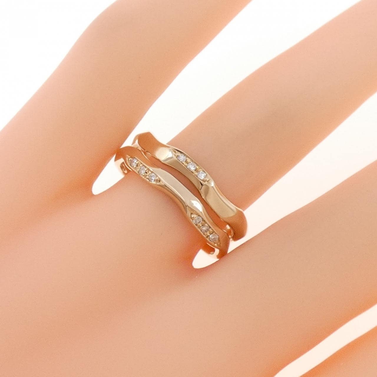 K18PG ダイヤモンド リング 0.06CT