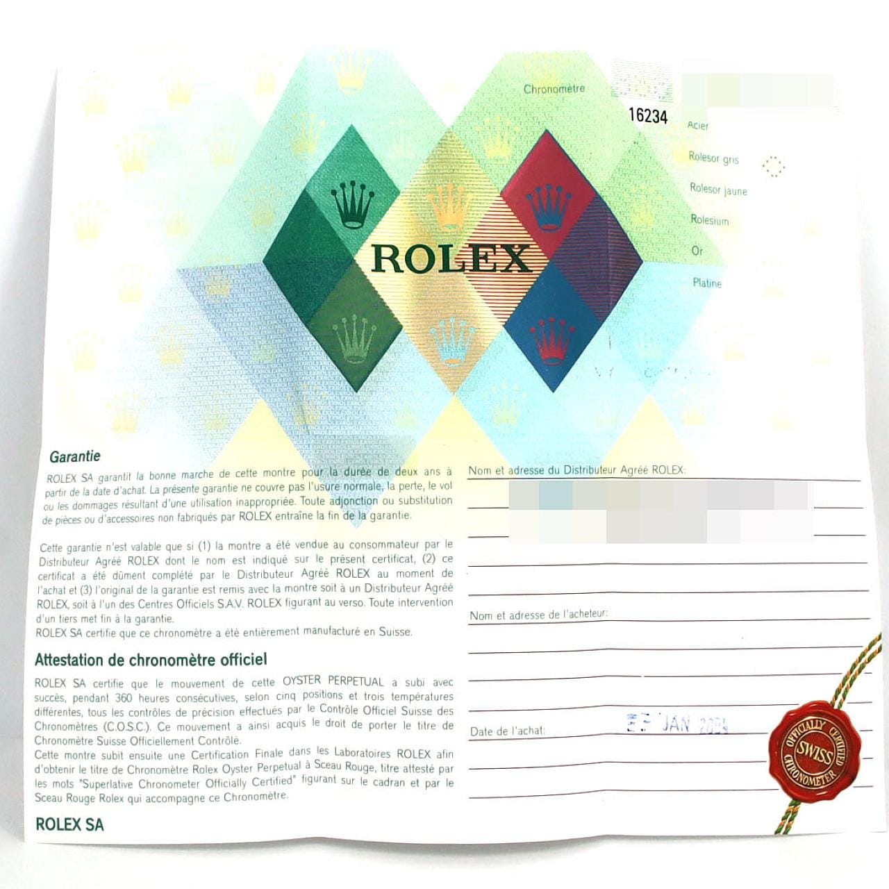 ロレックス デイトジャスト 16234 SSxWG 自動巻 Y番