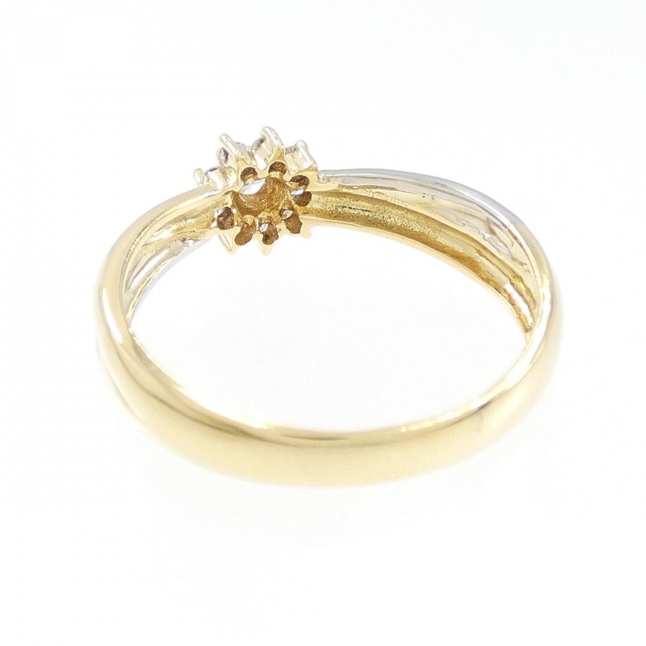 K18YG/PT ダイヤモンド リング 0.18CT