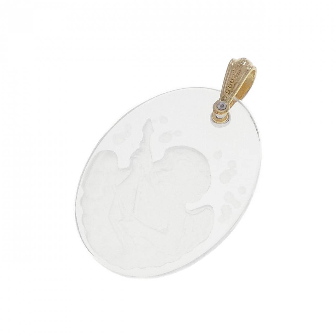 K18YG/PT900 クオーツ ペンダント