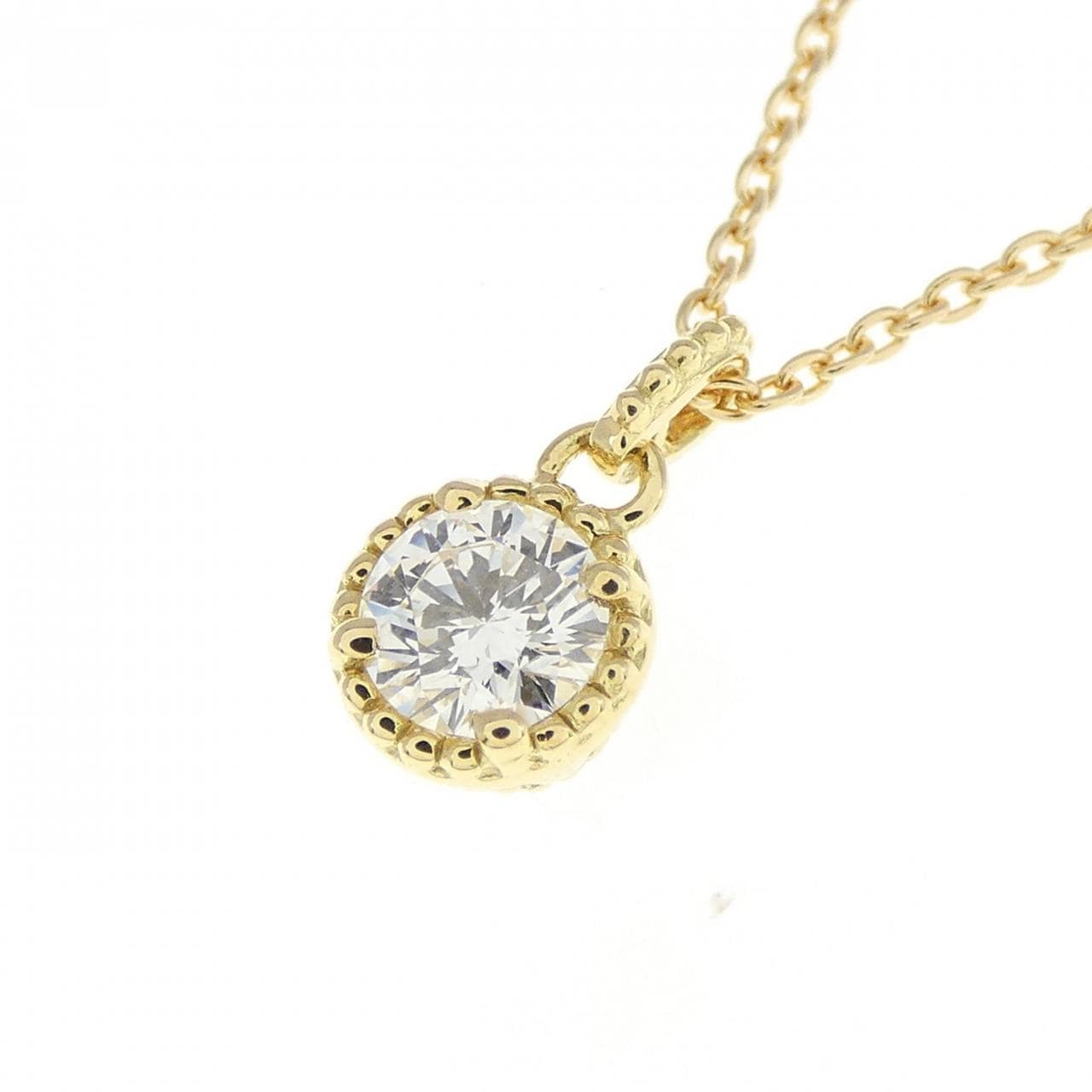 [Remake] K18YG Diamond Necklace 0.213CT F VS1 VG