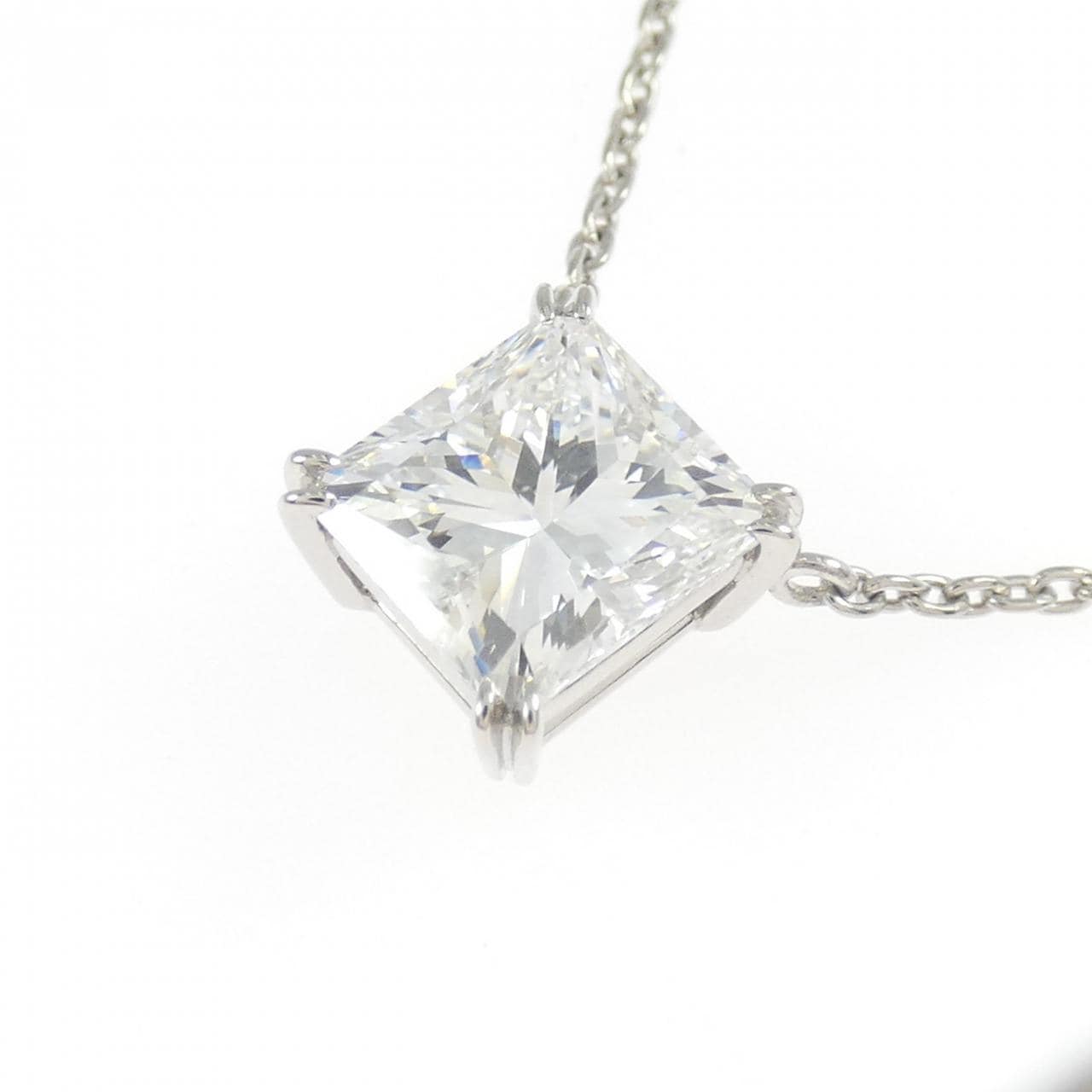 PT900/PT850 ダイヤモンド ネックレス 2.038CT D VVS1 ファンシーカット
