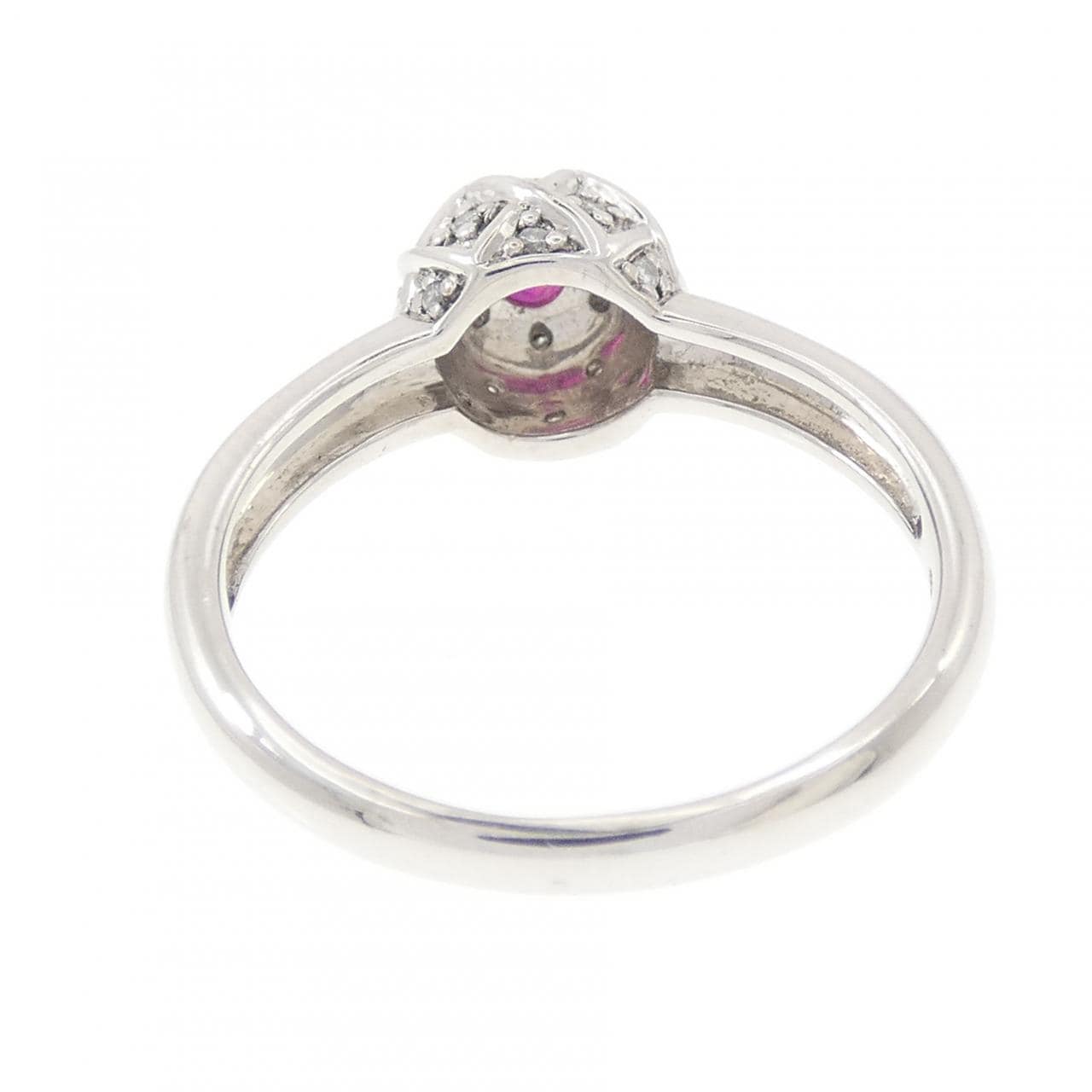 K18WG ルビー リング 0.25CT