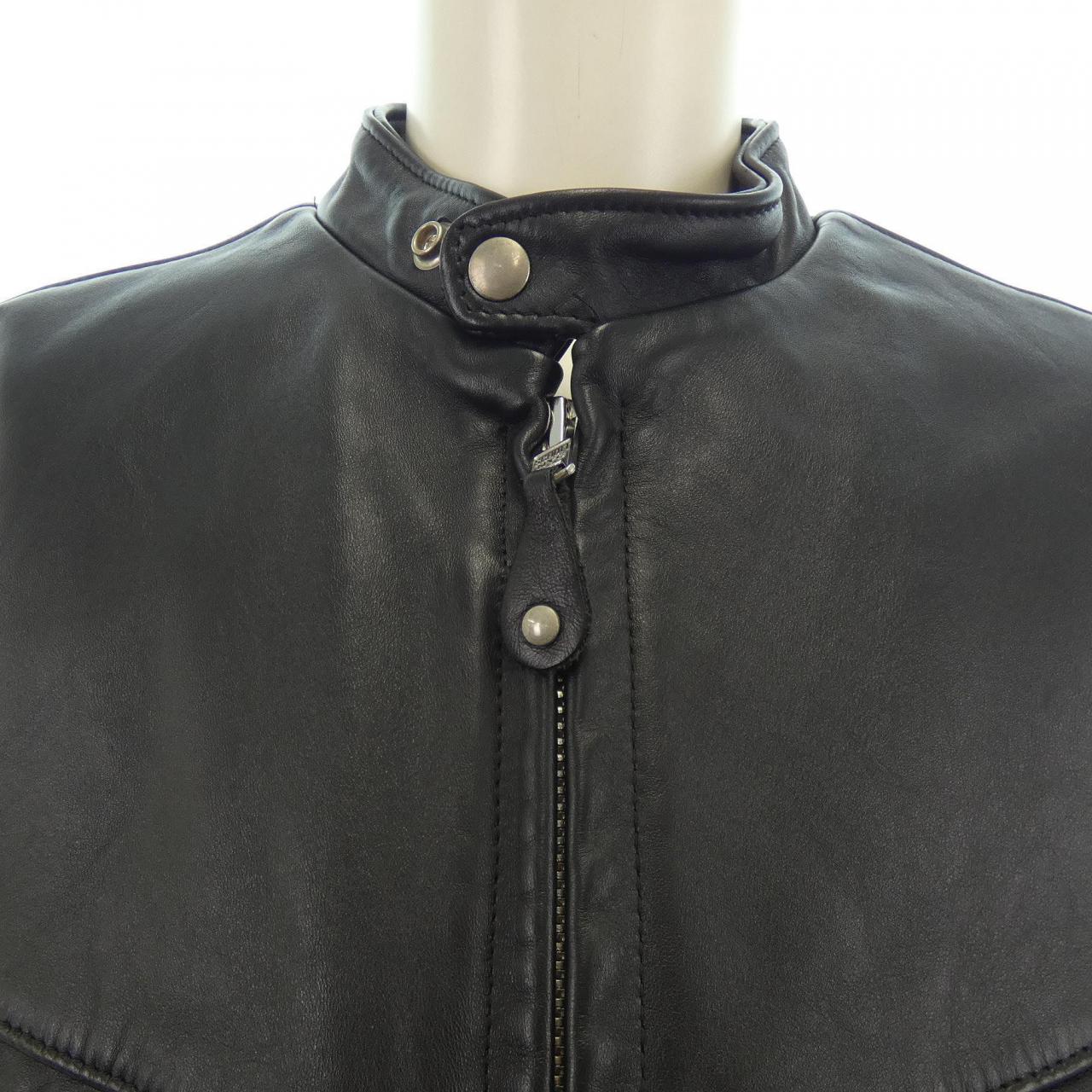 shot SCHOTT leather jacket