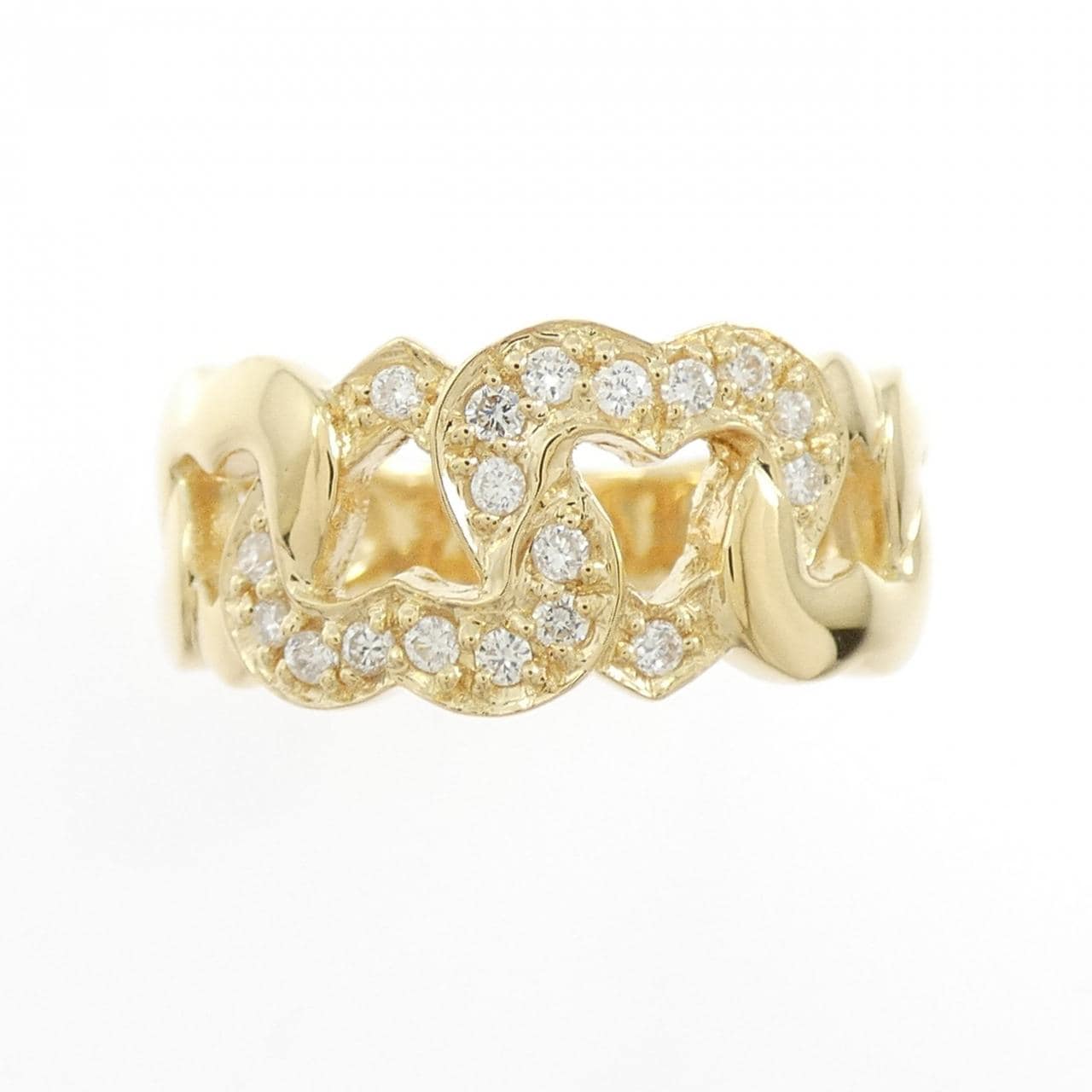 K18YG ハート ダイヤモンド リング 0.16CT