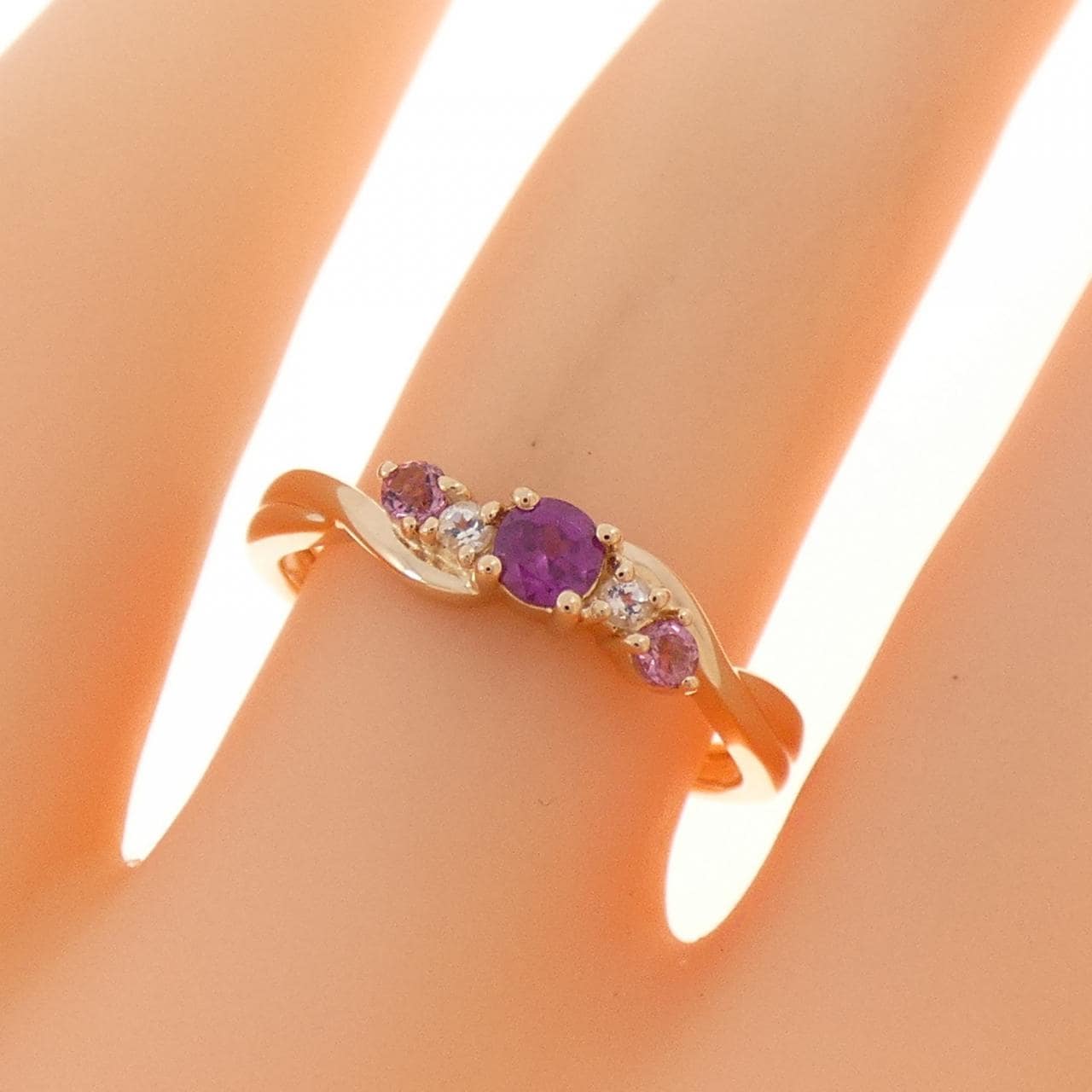 K14PG カラーストーン リング